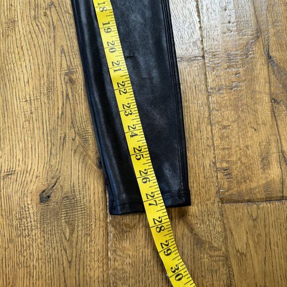 SPANXshape Faux Leather Leggings Black Womens Size Medium - Picture 7 of 9